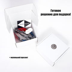 3D стерео очки анаглифные пластиковые для двоих, в подарочной коробке 15х10х5см, комплект очки 2 шт. - Pic n 307589