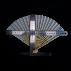 Веер ручной бамбуковый 21см. + Белые перчатки из хлопка / В Японском аниме стиле  - Pic n 308333