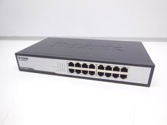 Неуправляемый коммутатор D-Link DES-1016D / H1A, 16 портов 10/100 Мбит/сек, Корпус Металл, Пропускная способность 3.2 Гбит/с, Буфер 256 Кб
