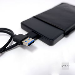 14х9,5см Чехол для внешнего жесткого диска 2.5" SSD. Подойдет для защиты любой электроники размером 12х7,5х1,3см (Д.Ш.В) Черный материал Эко Кожа - Pic n 310926
