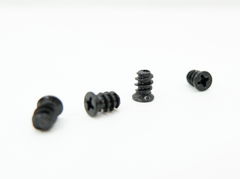 4шт. M5x7,5mm Саморез для вентилятора ПК. Диаметр резьбы 5мм, винты с тупым концом для кулера в компьютерный корпус, черный  - Pic n 295866