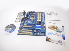 Материнская плата Socket 1156 Gigabyte GA-P55-UD3 Intel P55, 4xDDR3, 2xPCI-E x16, 3xPCI, 8xSATA-III, IDE, FDD, 24+4pin, COM, LPT, Coaxial, 8xUSB, звук