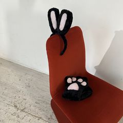 Ушки и Лапки. Косплей набор. Ушки ободок на голову 28см и Перчатки Лапки 2шт. / 20см. Размер универсальный. Черные. - Pic n 310997