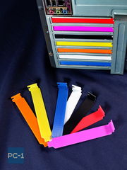 7шт. Цветная Заглушка задняя для PCI слотов ПК пластиковая. Планка в компьютерный в корпус ATX 120x20x13мм, винты в комплекте. - Pic n 310997