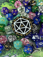 7шт. «DnD D20 Premium» Подземелья и драконы Жетоны вдохновения. Токены К20, Фишки атрибуты мастера ДнД. - Pic n 310777