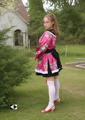 18+ Японское Аниме кимоно Waifu с юбкой Юката. Цвет цветущая сакура. Универсальный размер S/XL (44-52) - Pic n 311025