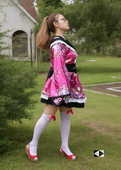 18+ Японское Аниме кимоно Waifu с юбкой Юката. Цвет цветущая сакура. Универсальный размер S/XL (44-52) - Pic n 311025