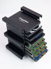 Подвесная съёмная корзина в салазки ATX корпуса ПК или Сервера. Модульный Кронштейн для 4шт 2.5" SATA жестких дисков SSD, HDD в отсек 3.5" - Pic n 311032