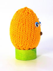 3шт. Декоративные разноцветные вязаные яйца для иголок 7см. Ручная работа, в подарочной упаковке - Pic n 311029