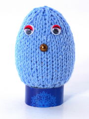 3шт. Декоративные разноцветные вязаные яйца для иголок 7см. Ручная работа, в подарочной упаковке - Pic n 311029