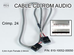 0,4м Кабель Audio CD-ROM 4-pin F 2.54mm 810-10052-00050 Звуковой шлейф передачи звука с оптического привода CD и DVD дисков на звуковую карту ПК  - Pic n 257418
