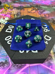 14шт Дайсы для НРИ «DnD D Emerald». Подземелья и драконы игральные кости 7+7. Кубики для ДнД изумрудные, атрибуты мастера ДнД. - Pic n 311048