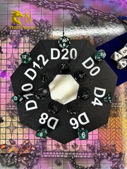 14шт Дайсы для НРИ «DnD D Emerald». Подземелья и драконы игральные кости 7+7. Кубики для ДнД изумрудные, атрибуты мастера ДнД. - Pic n 311048