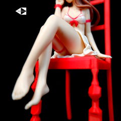 14см Фигурка сидячая Юки Асуна в купальнике, на видеокарту в ПК из Аниме Sword Art Online. Красный стульчик в подарок! - Pic n 311051