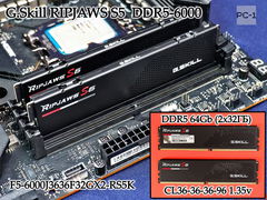 Оперативная память DDR5 64Gb (2х32ГБ) G.Skill RIPJAWS S5 F5-6000J3636F32GX2-RS5K DDR5-6000 CL36-36-36-96 1.35v 32x2 Intel XMP 3.0 Ready 0R48AXS810B 