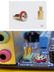 30шт. Винт-стойка латунная M3 Male to Female 4мм +7мм для крепления материнской платы в корпус ПК + Стоечный винт M3 + Изоляционная шайба - Pic n 272283