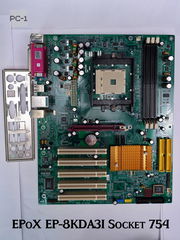Материнская плата EPoX EP-8KDA3I Socket 754 NVIDIA nForce3 250, 3xDDR AGP 6xPCI 2xSATA 2xIDE 20+4pin PS/2 COM LPT RCA 4xUSB LAN Audio ATX заглушка - Pic n 273154