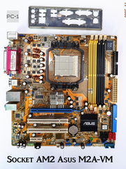 Материнская плата Socket AM2 Asus M2A-VM, AMD 690G 4xDDR2, PCI-E x16, 2xPCI, PCI-E x1, 4xSATA RAID, IDE 24+4pin, VGA, DVI, LPT, PS/2, 4xUSB, LAN, Audi - Pic n 269333