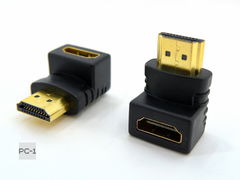 Угловой адаптер Down HDMI to HDMI угловой поворот 90 градусов вниз переходник штекер-гнездо. Для установки аппаратуры близко к стене для кабеля HDMI  - Pic n 57541