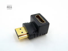 Угловой адаптер Down HDMI to HDMI угловой поворот 90 градусов вниз переходник штекер-гнездо. Для установки аппаратуры близко к стене для кабеля HDMI  - Pic n 57541