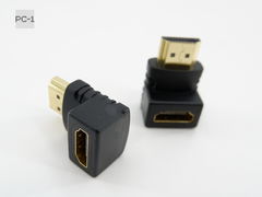Угловой адаптер Down HDMI to HDMI угловой поворот 90 градусов вниз переходник штекер-гнездо. Для установки аппаратуры близко к стене для кабеля HDMI  - Pic n 57541