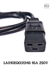1.8м Сетевой кабель питания для UPS C14-C19 вилка мама LA010E Q031346 вилка папа SZ3. ИБП -системный блок, сервер медь 3*1.0мм 220/250в 16А 3.6кВт  - Pic n 311089