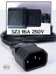 1.8м Сетевой кабель питания для UPS C14-C19 вилка мама LA010E Q031346 вилка папа SZ3. ИБП -системный блок, сервер медь 3*1.0мм 220/250в 16А 3.6кВт  - Pic n 311089