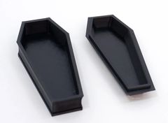 Гроб шкатулка для мелочей 10x5x3см. Гробик с крышкой игрушечный, открывается и плотно закрывается. В подарочной упаковке. - Pic n 311093