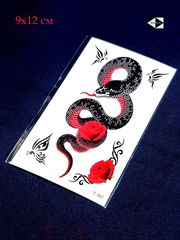 4шт. Тату Ловец снов, Роза Харадзюку, Кицунэ лисица, Год Змеи 2025. Переводные временные татуировки водостойкие, яркие, качественные!  - Pic n 311096