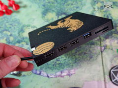 3в1 Type-C USB3.0 HUB CD/DVD-RW Внешний оптический привод для ПК и ноутбуков, устройство для записи и чтения Компакт и DVD дисков + Кардридер SD, TF. - Pic n 311146