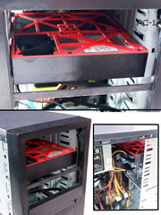6хHard Drive Rack Mobil Rack Кронштейн внутренний в корпус ПК. Корзина съёмная для крепления 6 штук HDD или SSD жестких дисков 2.5" в отсек 5.25 - Pic n 311192