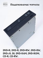 Оптический привод SATA Hewlett-Packard TS-H653L 419498-001 Пишущий привод для записи CD/DVD, скорость 48х/16х, 2007 год - Pic n 311182