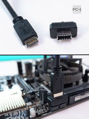 Переходник U319-TypeE с 19pin USB3.0 на 20pin USB-C Female адаптер PH73S позволяет подключить USB Type-C от корпуса в колодку USB на мат. плате ПК - Pic n 300118