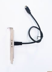 USB-C 3.2 Планка на заднюю панель ПК в IDC-разъем Type-E 20Гбит на материнской плате. Плата расширения bracket Type-C в компьютерный корпус ATX - Pic n 311235