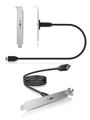 USB-C 3.2 Планка на заднюю панель ПК в IDC-разъем Type-E 20Гбит на материнской плате. Плата расширения bracket Type-C в компьютерный корпус ATX - Pic n 311235
