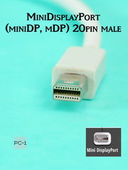 L-Pro 20cm Видео адаптер miniDP-DP Двунаправленный кабель DisplayPort 20pin male на MiniDisplayPort20pin male и обратно до 3.2Гбит/сек - Pic n 296293