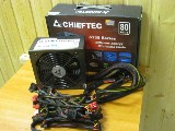 Блок питания ATX 850W ChiefTec APS-850C /24+4(8)+6(8)+6(8)pin /3xSATA /активный PFC /Отстегивающиеся кабели /FAN 140mm /RTL
